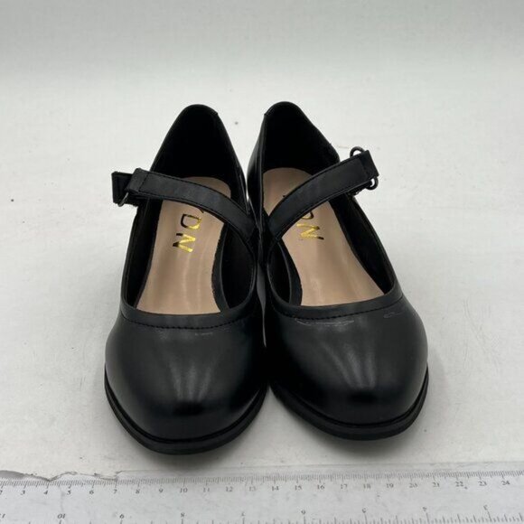 YDN Women Retro Round Toe Low Heel Mary Janes Pumps Chic Comfort Slip On Walking - Picture 3 of 8